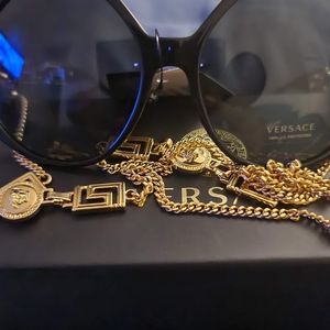 Versace sunglasses, with Versace chain
